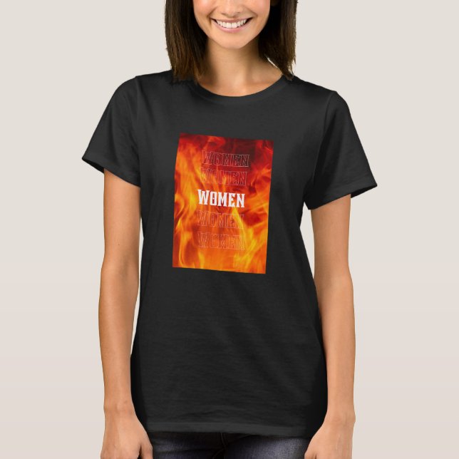 Wlw Lesbian Women With Fire T-Shirt (Front)