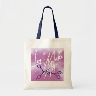 WLW Subtle Sapphic, MAKE ART, Lavender Scissors Tote Bag
