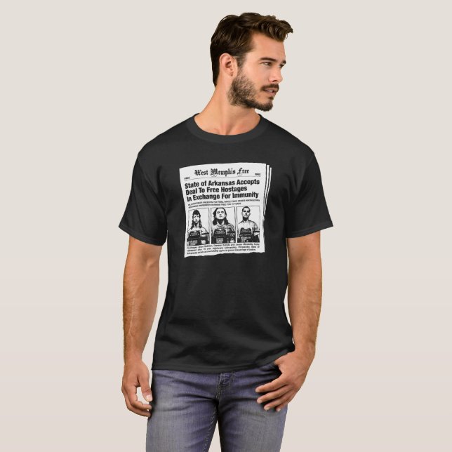 WM3 Hostages Newspaper T-Shirt (Front Full)