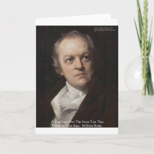Wm Blake "Seeing Trees" Wisdom Quote Gifts Card