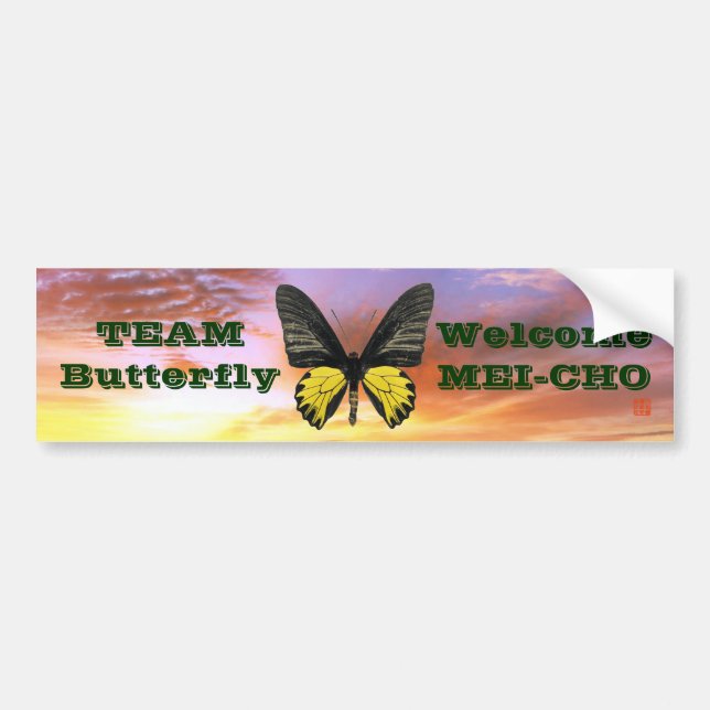 WM Kissaageha Team Butterfly Bumper Sticker (Front)