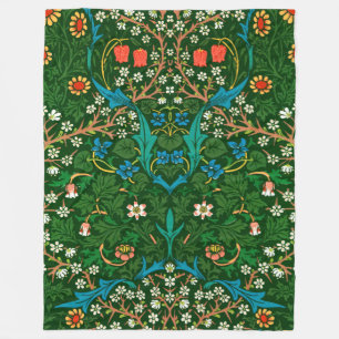 WM Morris Blackthorn Art Nouveau Pattern Fleece Blanket