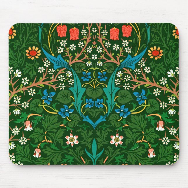 WM Morris Blackthorn Art Nouveau Pattern Mouse Pad (Front)