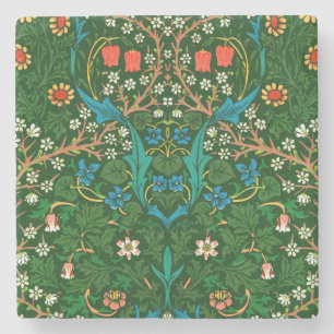 WM Morris Blackthorn Art Nouveau Pattern Stone Coaster