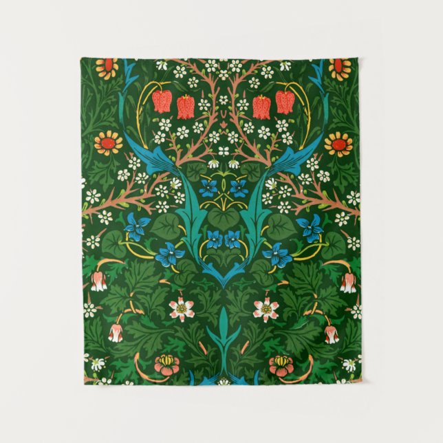 WM Morris Blackthorn Art Nouveau Pattern Tapestry (Front)