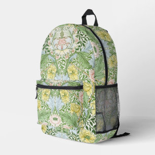 Wm Morris Myrtle Floral Art Nouveau Bright Printed Backpack