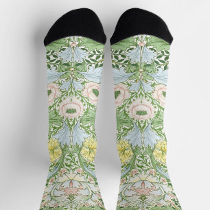 Wm Morris Myrtle Floral Art Nouveau Bright Socks