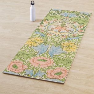 Wm Morris Myrtle Floral Art Nouveau Pastel Yoga Mat