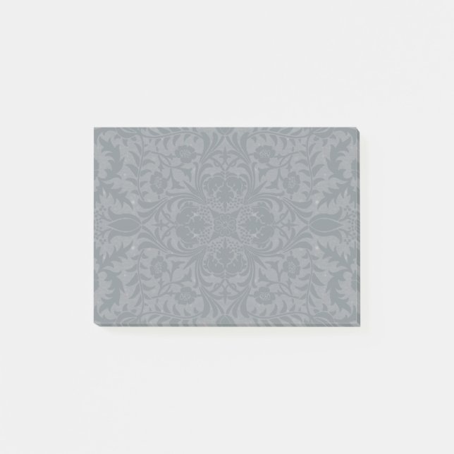 Wm Morris Seamless Vine Black Charcoal Pattern Post-it Notes (Front)