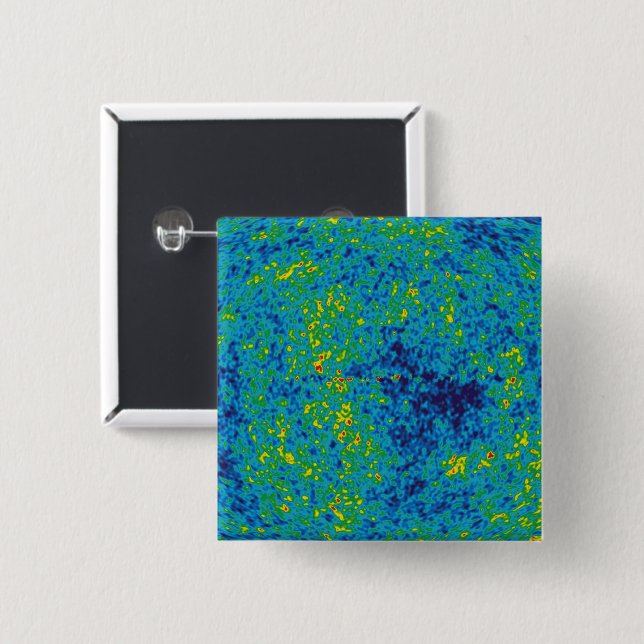 WMAP Microwave Anisotropy Probe Universe Map 15 Cm Square Badge (Front & Back)