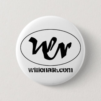 wn logo, willienash.com 6 cm round badge