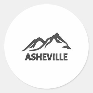 Wnc Asheville Mountains Nc Blue Ridge North Caroli Classic Round Sticker