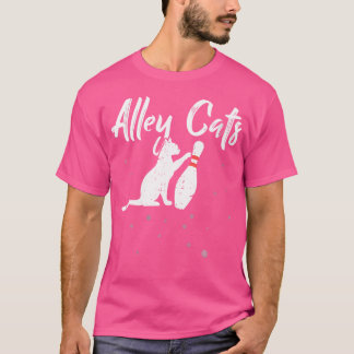 Wo Alley Cat Funny Bowler Bowling T-Shirt
