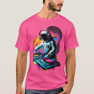 Wo Astronaut Dj Djing In Space Edm Cool T-Shirt
