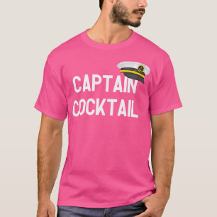 Wo Captain Cocktail Boat Captain T-Shirt