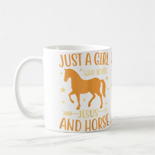 Wo Cool Just A Girl Who Loves Jesus And Horse Ridi Coffee Mug