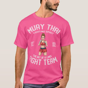 Wo Cute Muay Thai Girl Thai Boxing And Kickboxing T-Shirt