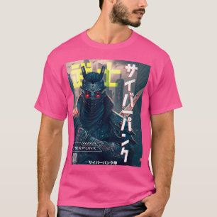 Wo Cyborg Samurai Exo Suit Cyber Punk Magazine Art T-Shirt