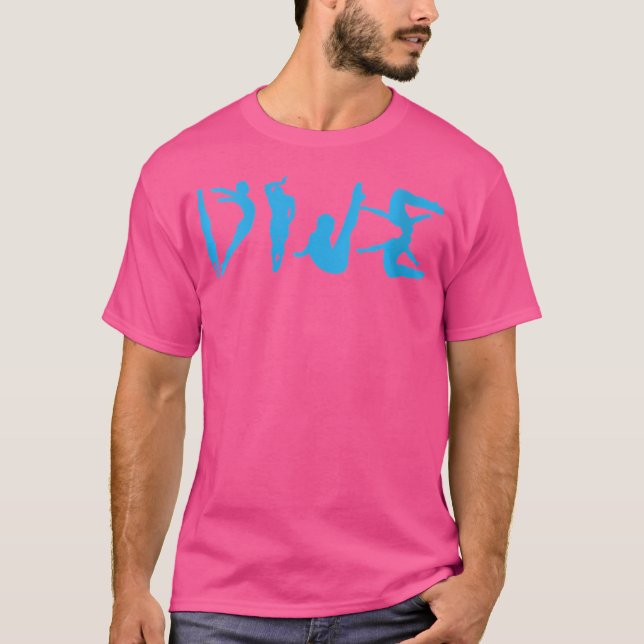 Wo Dive Silhouette- Springboard Diving T-Shirt (Front)