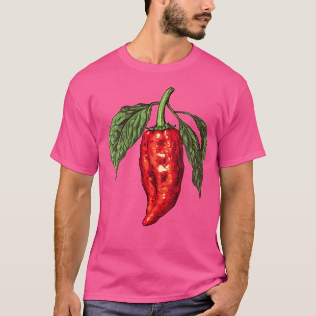 Wo Ghost Pepper Round Image T-Shirt (Front)