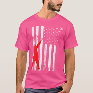 Wo Gun Rifle Duck Hunting American Flag T-Shirt