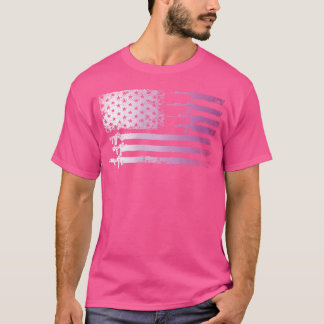 Wo Guns Flag Distressed Veterans Hunters Back T-Shirt
