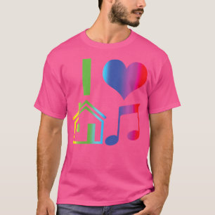 Wo I Love House Music Rainbow Trap Music Techno Ed T-Shirt