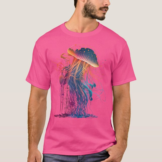 Wo Jellyfish Ocean Animal Scuba Diving Jelly Fish T-Shirt (Front)