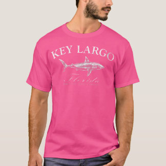 Wo Key Largo Shark For Fishing Boating Diving And  T-Shirt
