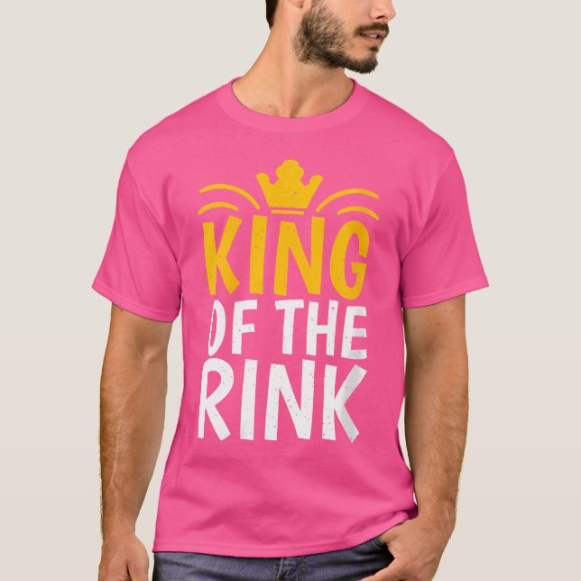 Wo King Of The Rink Roller Skating T-Shirt (Front)
