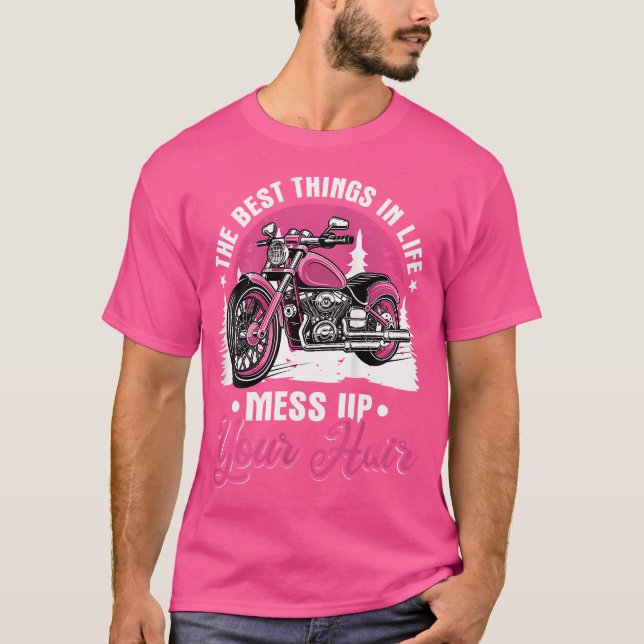 Wo Motorcycle Women Motorbike Funny Bike Lover T-Shirt (Front)