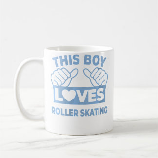 Wo This Boy Loves Roller Skating Roller Skating Ro Coffee Mug