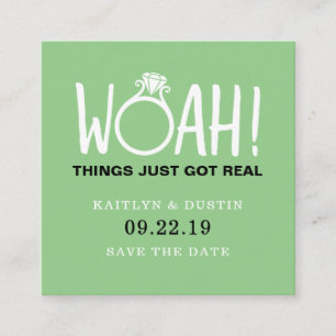Woah Save The Date Enclosure Card