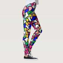 Wobbly Vibrant Tiles Leggings