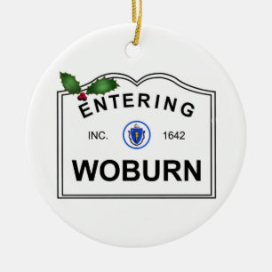 Woburn MA Ceramic Tree Decoration