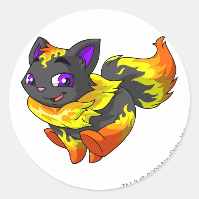 Wocky Fire Classic Round Sticker (Front)