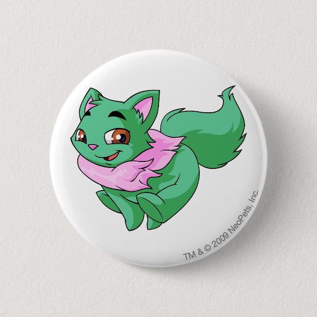 Wocky Green 6 Cm Round Badge (Front)