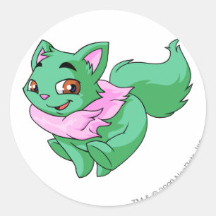 Wocky Green Classic Round Sticker