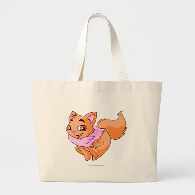 Wocky Orange Large Tote Bag (Front)