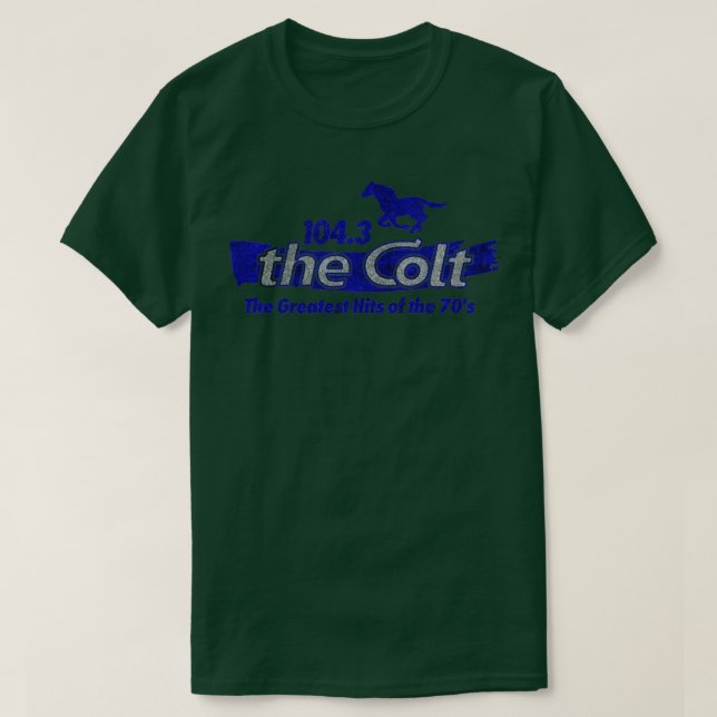 WOCT 1043 The Colt 90s Baltimore Radio Station T-Shirt (Design Front)