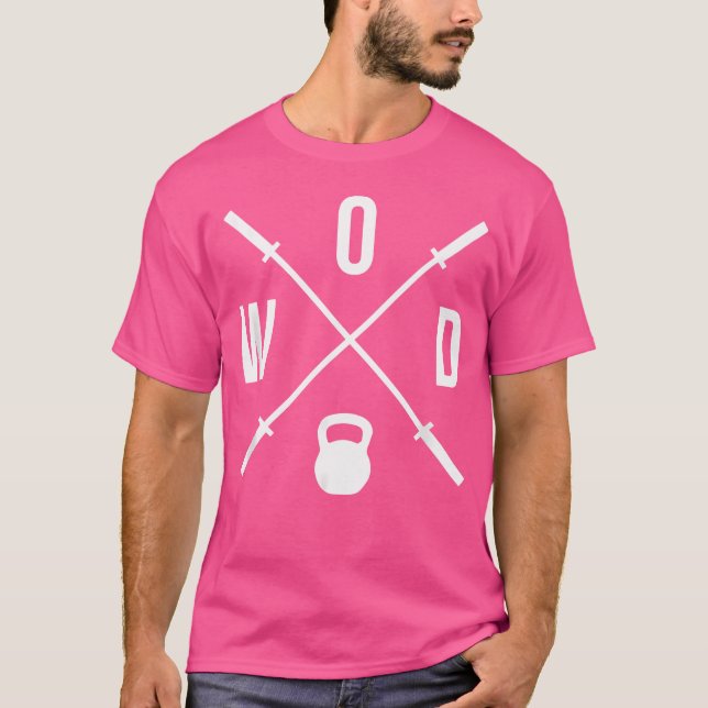 Wod Kettlebell And Barbell T-Shirt (Front)