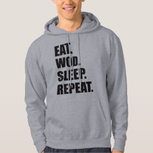 WOD Motivation - Eat, WOD, Sleep, Repeat Hoodie