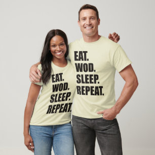 WOD Motivation - Eat, WOD, Sleep, Repeat T-Shirt