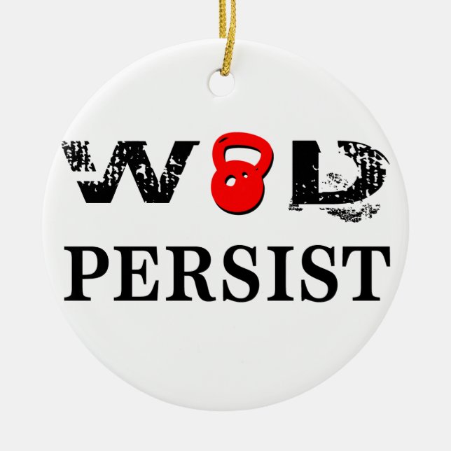 WOD Persist Ceramic Tree Decoration (Front)