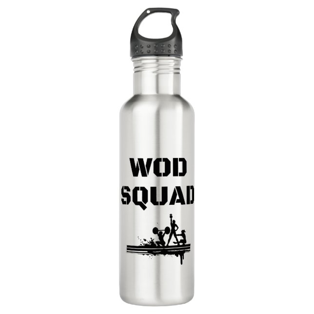 WOD SQUAD - Crossfit-Inspired Unique 710 Ml Water Bottle (Front)