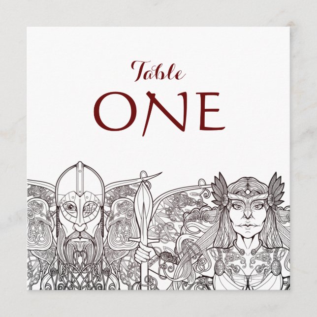 Woden & Fríge Individual Table Numbers (Front)