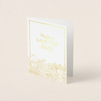 Woden & Fríge Wedding Save the Date Foil Card