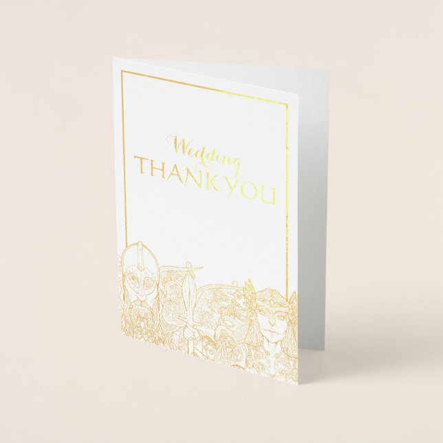 Woden & Fríge Wedding Thank You Foil Card (Front)