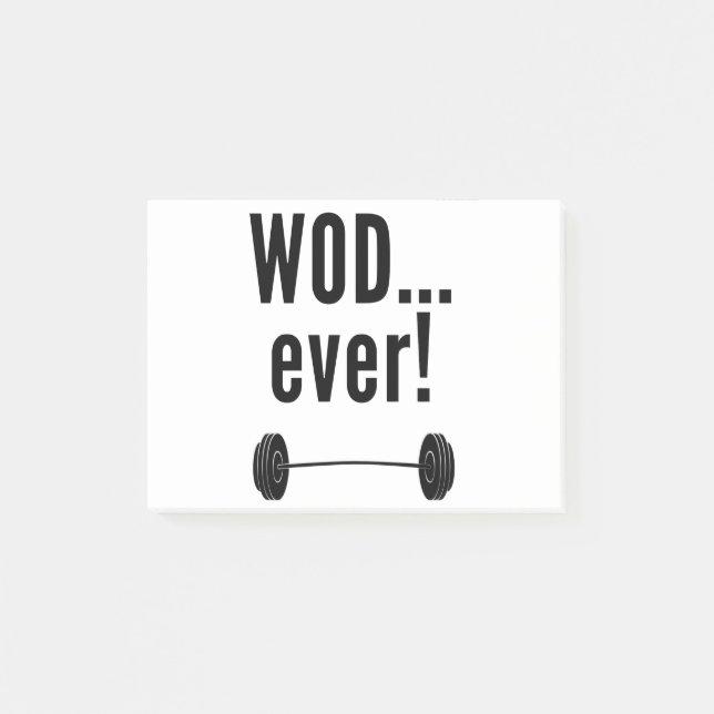 WODever! - Crossfit-Inspired Novelty Gifts Post-it Notes (Front)