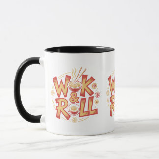 Wok & Roll Dim Sum Asian Cuisine Vintage Retro Foo Mug